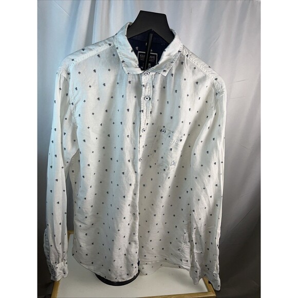 Killer Jeans XXL White Button Down Men’s Casual Shirt Slim Fit Designer - Picture 1 of 9